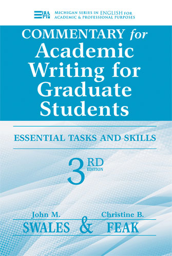 Commentary for Academic Writing for Graduate Students, 3rd Ed.