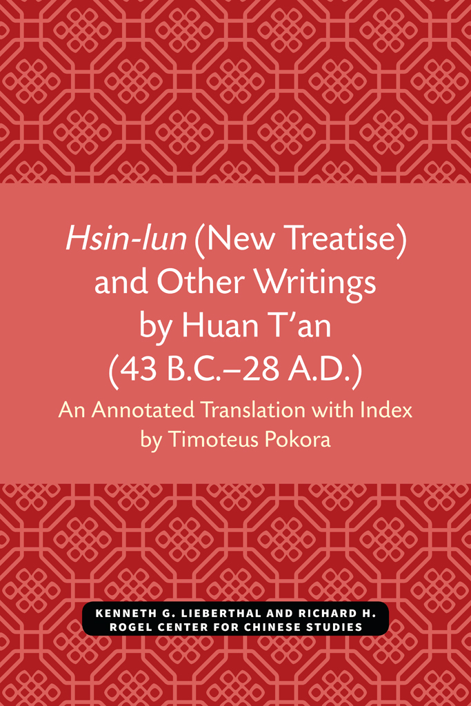 Hsin-lun (New Treatise) and Other Writings by Huan T'an (43