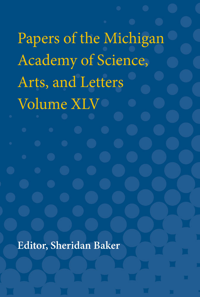 Papers of the Michigan Academy of Science, Arts and Letters