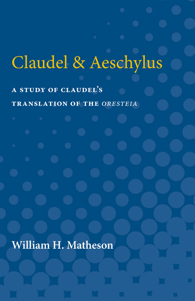 Claudel & Aeschylus