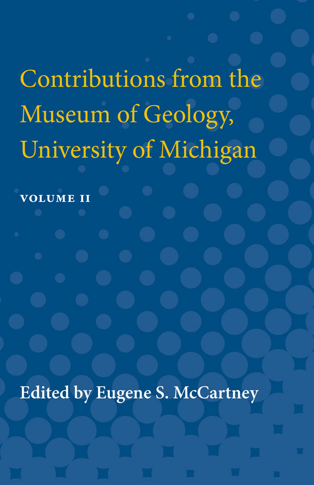 Contributions from the Museum of Geology, University of