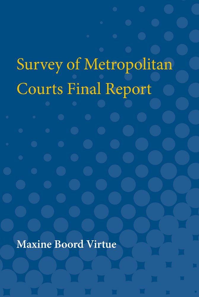 Survey of Metropolitan Courts Final Report