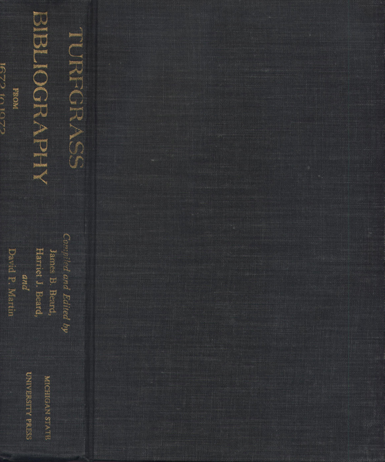 Turfgrass Bibliography from 1672 to 1972