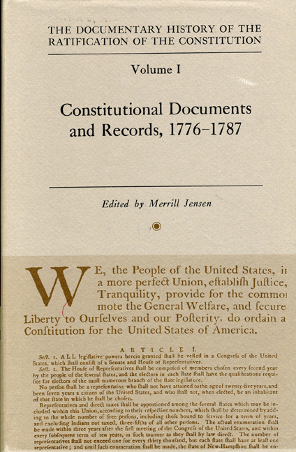 Documentary History of the Ratification of the Constitution,