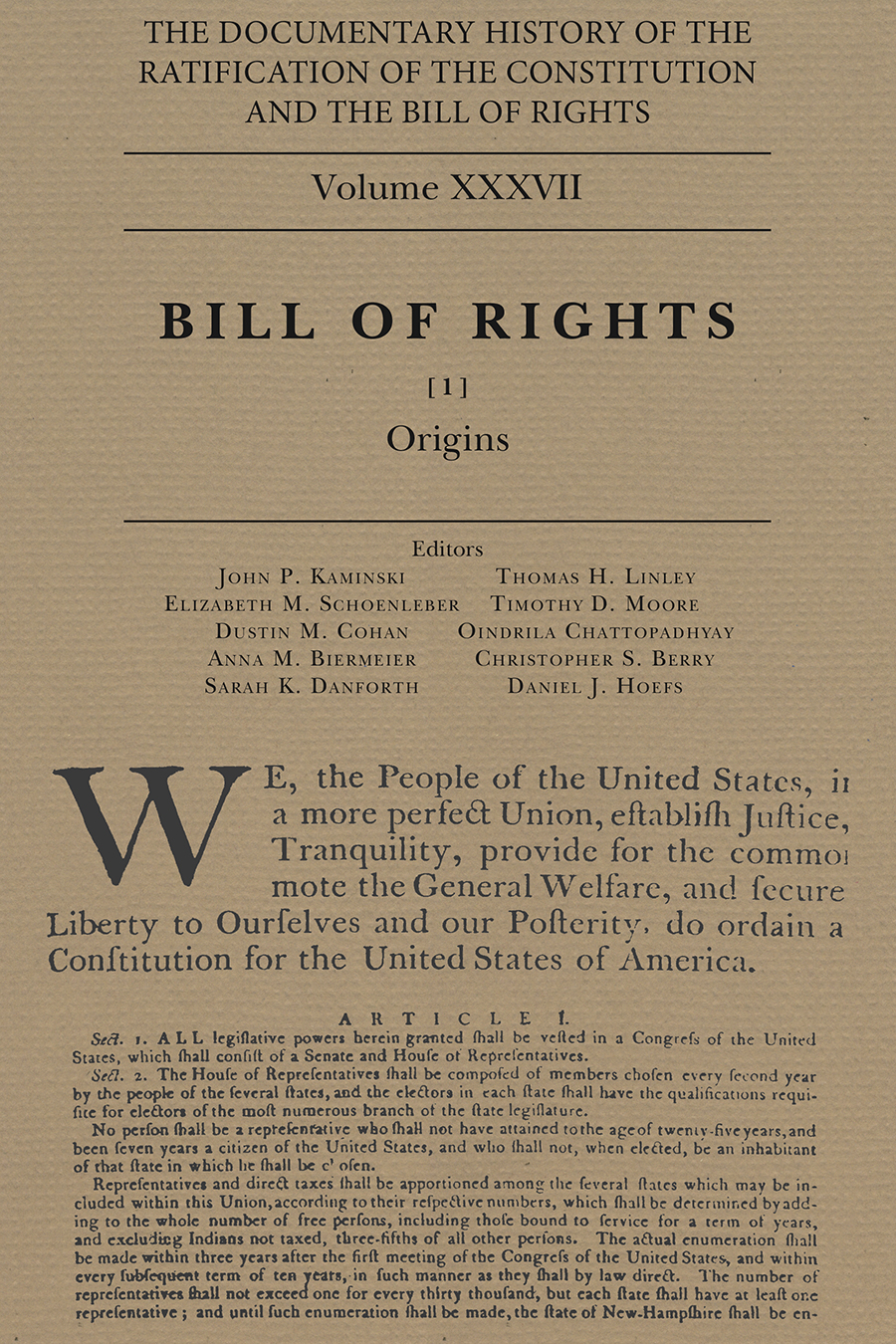 Documentary History of the Ratification of the Constitution and