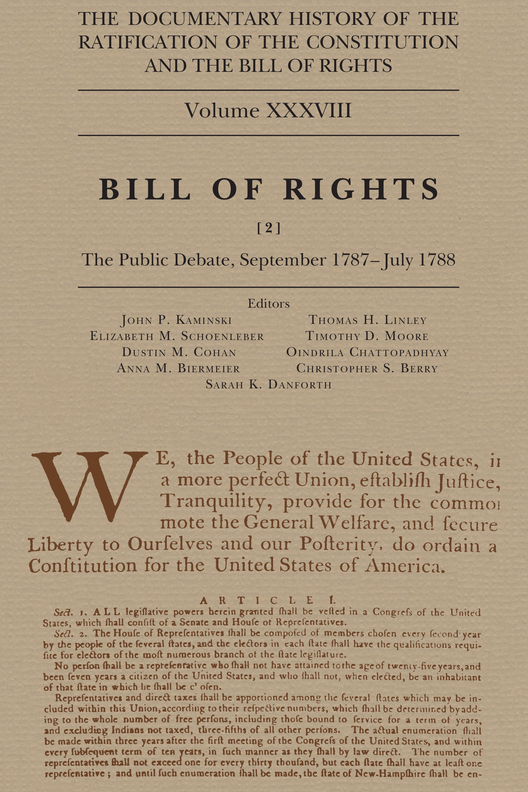 Documentary History of the Ratification of the Constitution and