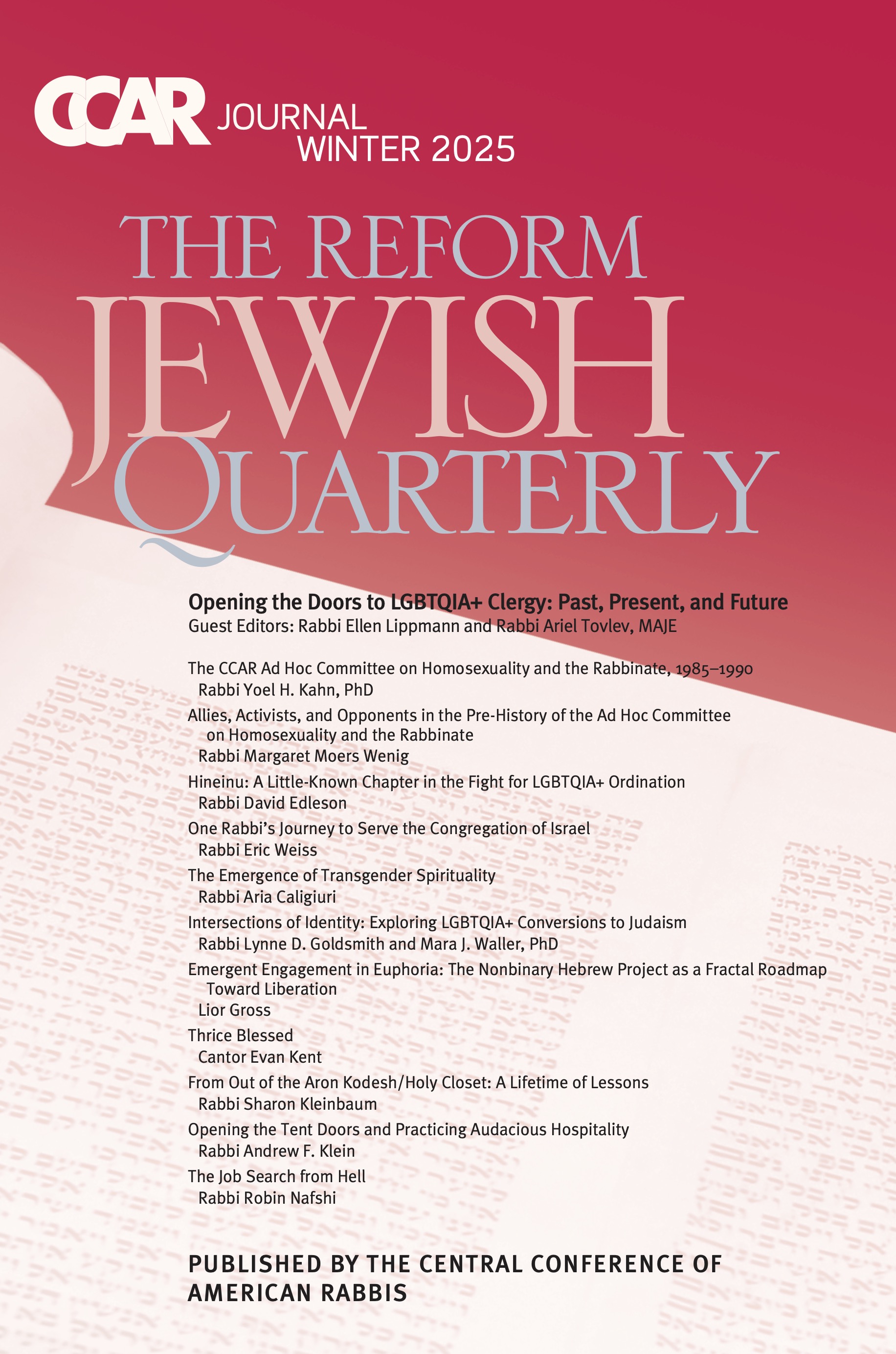 CCAR Journal - Winter 2025