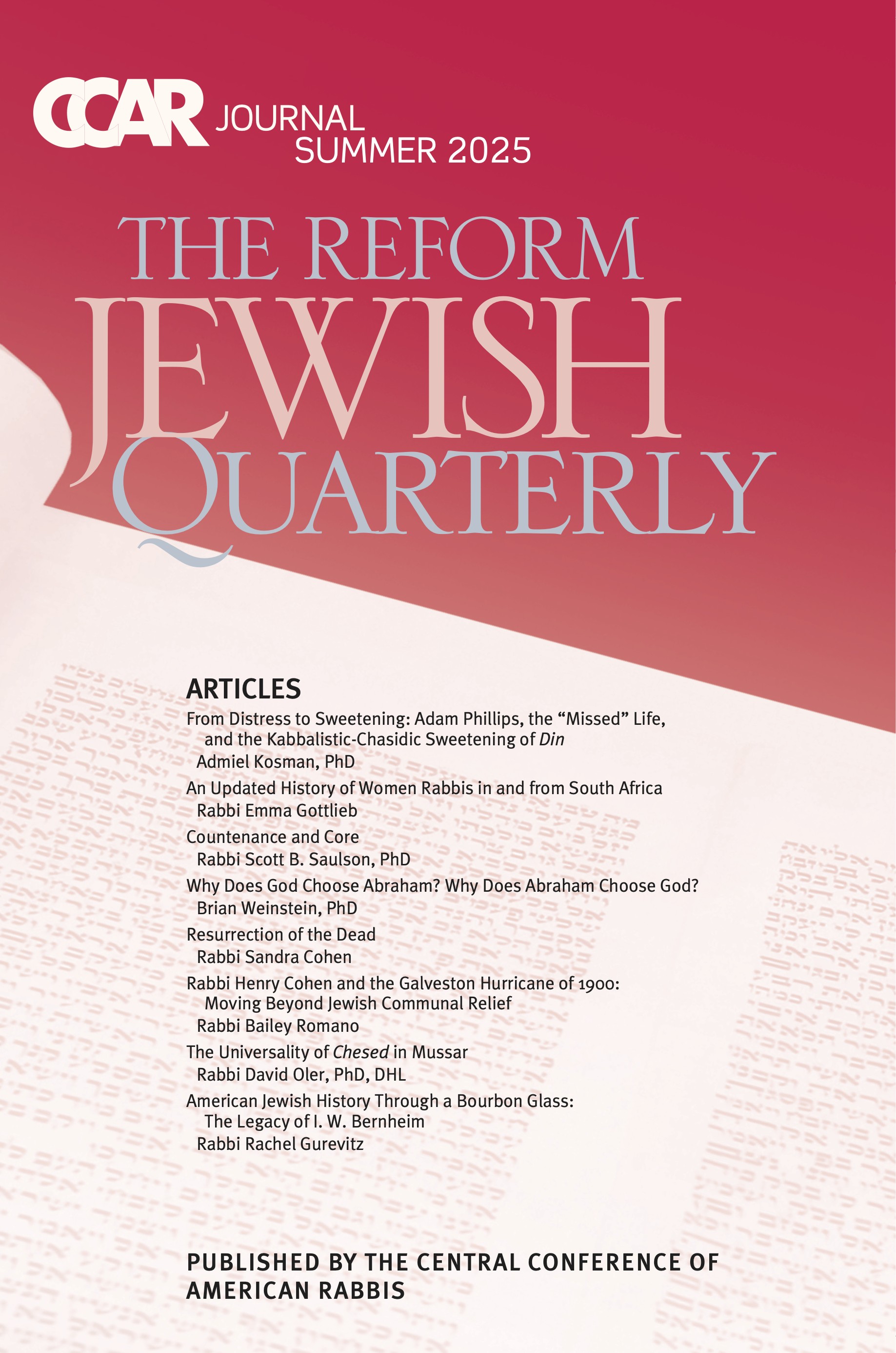 CCAR Journal - Summer 2025