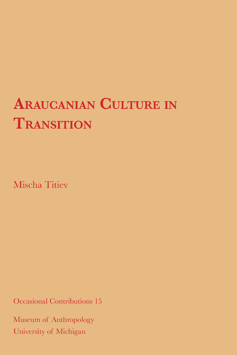 Araucanian Culture in Transition