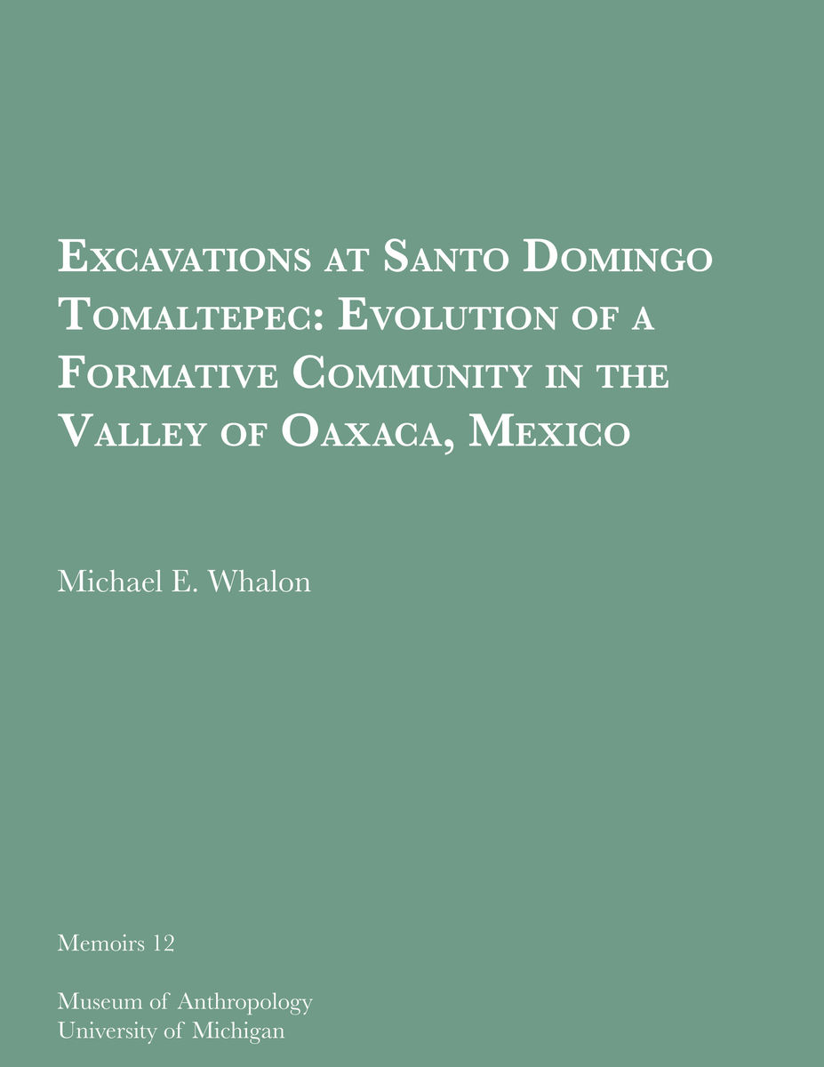 Excavations at Santo Domingo Tomaltepec