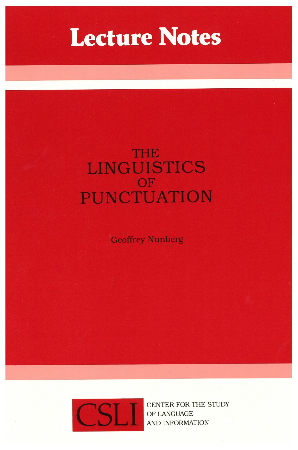 The Linguistics of Punctuation, Nunberg
