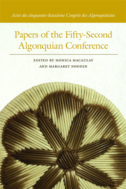 Papers of the Fifty-Second Algonquian Conference