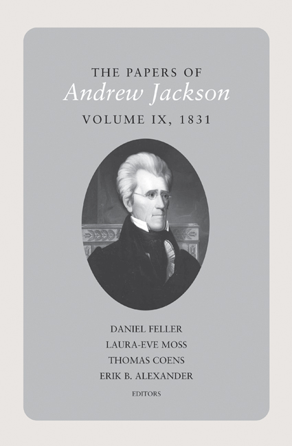 The Papers of Andrew Jackson, Volume 9, 1831