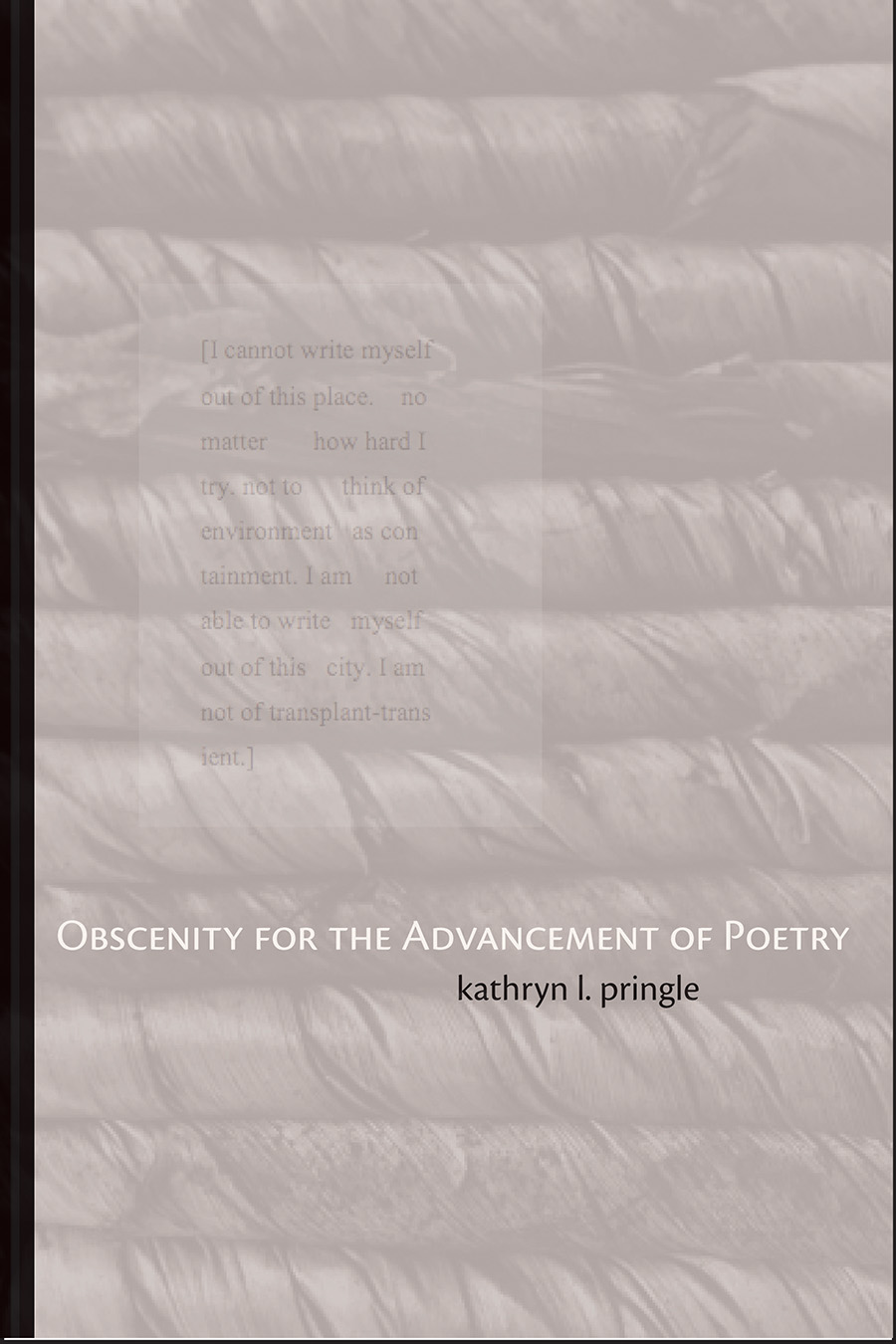 obscenity for the advancement of poetry, pringle